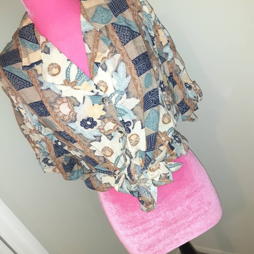 Vintage print button up
